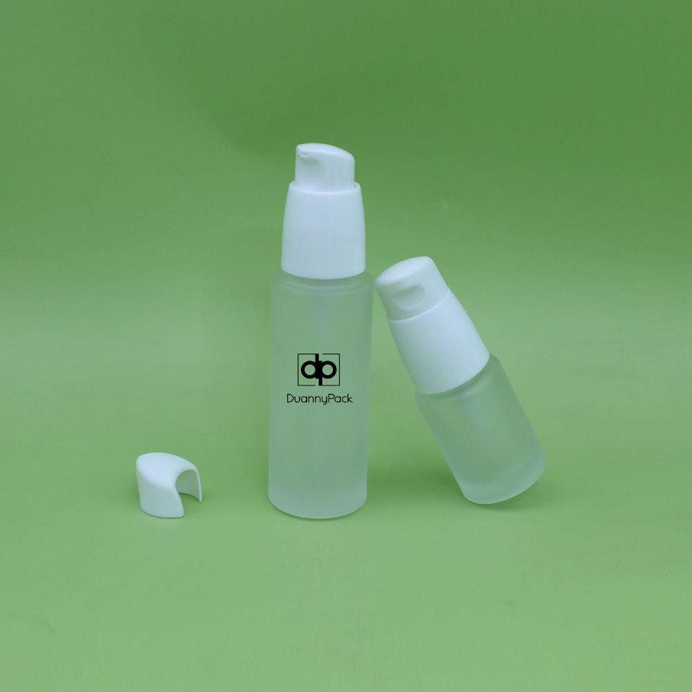 Glass lotion bottle